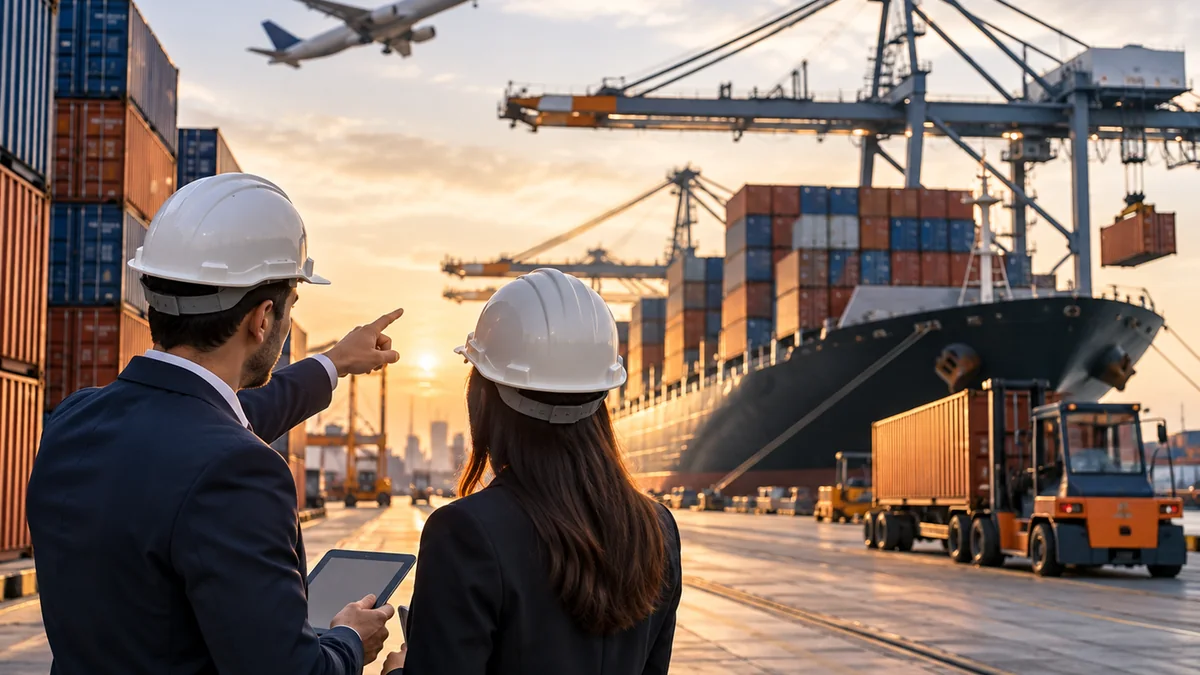 Operación de sourcing y logística internacional en puerto